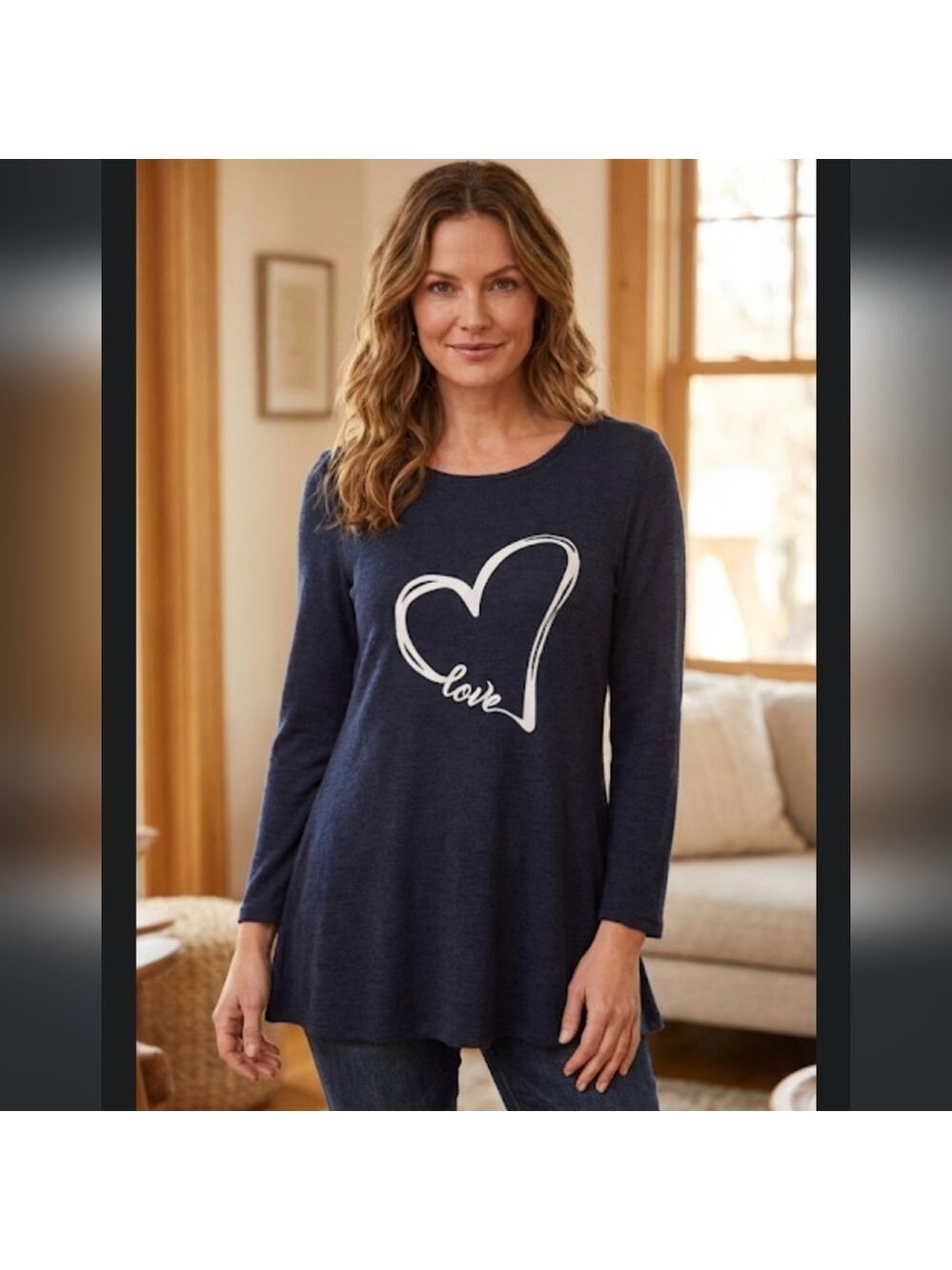 XOXO Black and White Tunic Dress 3/4 Sleeves